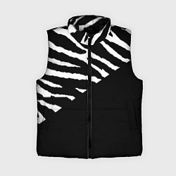 Женский жилет Полосы зебры с черным, цвет: 3D-черный