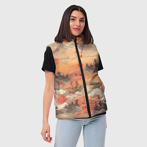 Женский жилет Japen pattern / 3D-Черный – фото 3