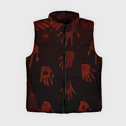 Женский жилет Кровавые ладони, цвет: 3D-черный