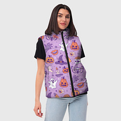 Женский жилет Halloween pattern арт, цвет: 3D-красный — фото 2