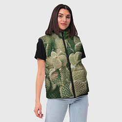 Женский жилет Поле кактусов, цвет: 3D-светло-серый — фото 2