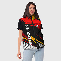 Женский жилет Honda - красный и оранжевый, цвет: 3D-черный — фото 2