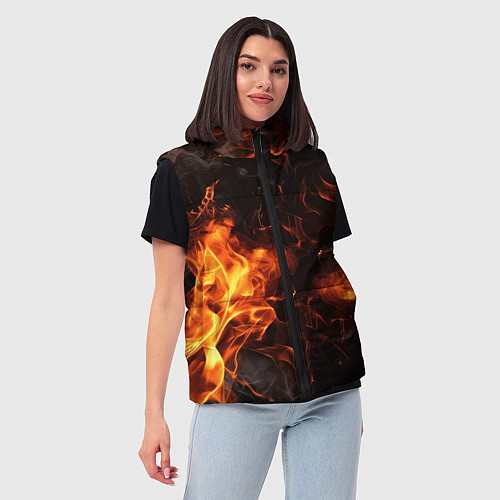 Женский жилет Fire style / 3D-Черный – фото 3