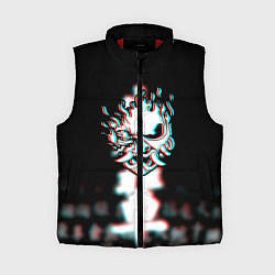 Женский жилет Samurai glitch cyberpunk city, цвет: 3D-красный