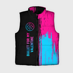 Женский жилет Bullet For My Valentine - neon gradient: по-вертик, цвет: 3D-черный