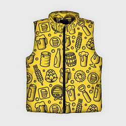 Женский жилет Пиво и аксессуары - жёлтый, цвет: 3D-черный