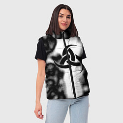 Женский жилет Скандинавский узор душа, цвет: 3D-черный — фото 2