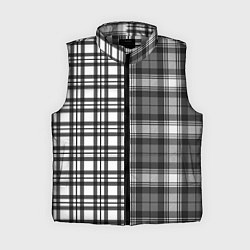 Женский жилет Черно-белый паттерн клетка