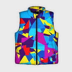 Женский жилет Полигональная композиция - поп-арт - нейросеть, цвет: 3D-черный