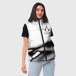 Женский жилет Assassins Creed logo texture, цвет: 3D-черный — фото 2