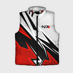 Женский жилет N7 mass effect - white and red, цвет: 3D-красный
