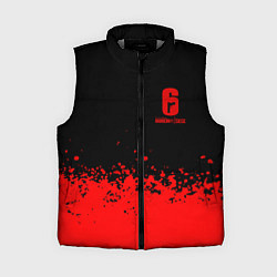 Женский жилет Rainbow Six красные краски, цвет: 3D-светло-серый