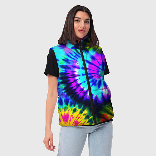 Женский жилет Abstraction colorful composition / 3D-Светло-серый – фото 3