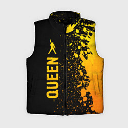 Женский жилет Queen - gold gradient по-вертикали, цвет: 3D-черный