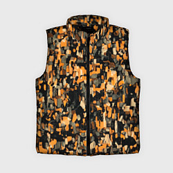 Женский жилет Мазки коричневой краски, цвет: 3D-черный