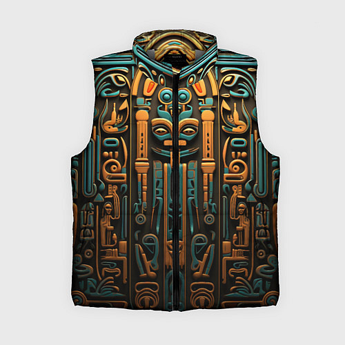 Женский жилет Орнамент в египетском стиле, бюст Нефертити / 3D-Светло-серый – фото 1