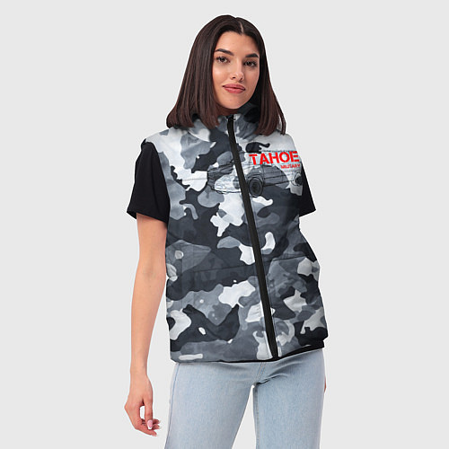 Женский жилет Chevrolet tahoe military тахо / 3D-Светло-серый – фото 3