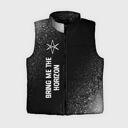 Женский жилет Bring Me the Horizon glitch на темном фоне по-верт, цвет: 3D-черный
