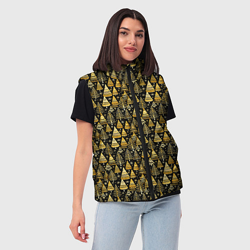 Женский жилет Золотой ельник / 3D-Светло-серый – фото 3