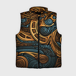 Женский жилет Паттерн в викингском стиле, цвет: 3D-черный