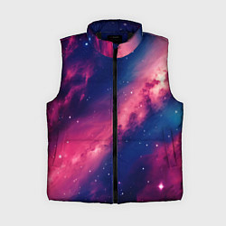 Женский жилет Галактика в розовом цвете, цвет: 3D-черный
