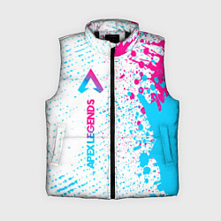 Женский жилет Apex Legends neon gradient style по-вертикали, цвет: 3D-черный