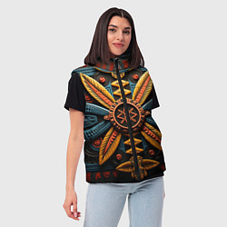 Женский жилет Орнамент в стиле африканских племён, цвет: 3D-черный — фото 2