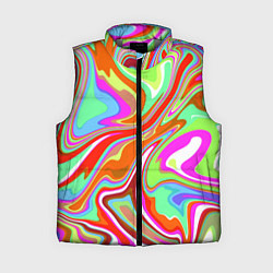Женский жилет Цветная плазменная абстракция, цвет: 3D-светло-серый