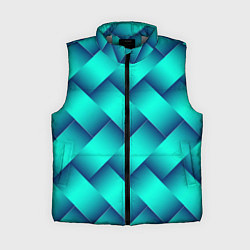 Женский жилет Бирюзовое переплетение