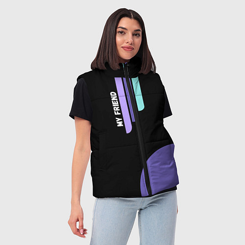 Женский жилет Мой добрый друг / 3D-Черный – фото 3
