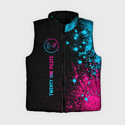 Женский жилет Twenty One Pilots - neon gradient по-вертикали, цвет: 3D-черный