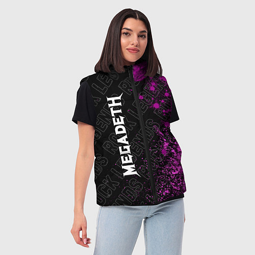 Женский жилет Megadeth rock legends по-вертикали / 3D-Черный – фото 3