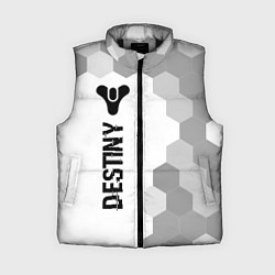 Женский жилет Destiny glitch на светлом фоне по-вертикали, цвет: 3D-черный