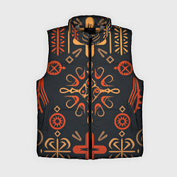 Женский жилет Орнамент в славянском стиле, цвет: 3D-светло-серый