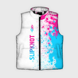 Женский жилет Slipknot neon gradient style по-вертикали, цвет: 3D-черный