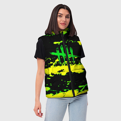 Женский жилет Dead by daylight кислота / 3D-Светло-серый – фото 3
