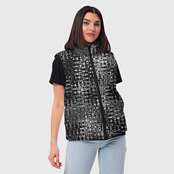 Женский жилет Абстракция чёрно-белый, цвет: 3D-черный — фото 2