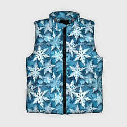 Женский жилет New Years pattern with snowflakes