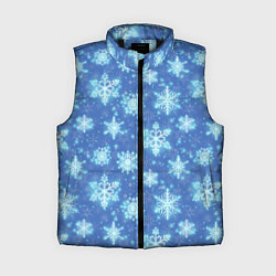 Женский жилет Pattern with bright snowflakes