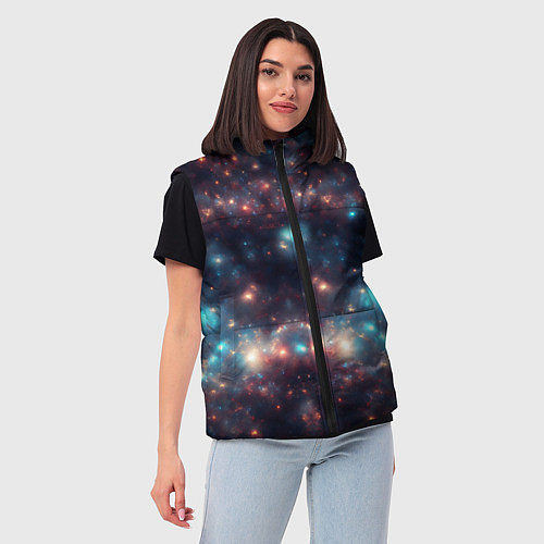 Женский жилет Космический простор / 3D-Черный – фото 3