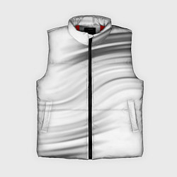Женский жилет Бело-серый абстрактный узор дымчатый, цвет: 3D-красный