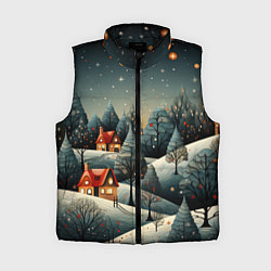 Женский жилет Зимние развлечения на природе