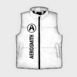 Женский жилет Aerosmith glitch на светлом фоне по-вертикали, цвет: 3D-черный