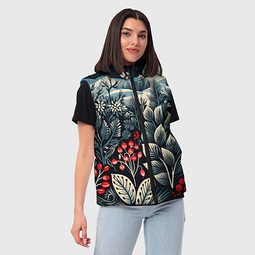 Женский жилет Хрустальные рисунки / 3D-Черный – фото 3