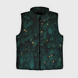 Женский жилет Ёлка и гирлянды