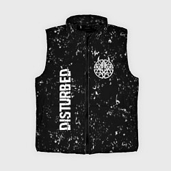 Женский жилет Disturbed glitch на темном фоне вертикально, цвет: 3D-черный