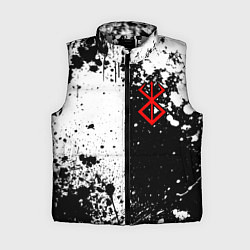 Женский жилет Берсерк знак жертвы - черно-белые брызги, цвет: 3D-светло-серый