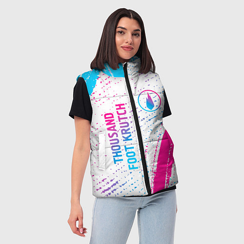 Женский жилет Thousand Foot Krutch neon gradient style вертикаль / 3D-Черный – фото 3