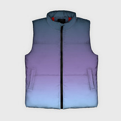 Женский жилет Градиент синий фиолетовый голубой, цвет: 3D-красный