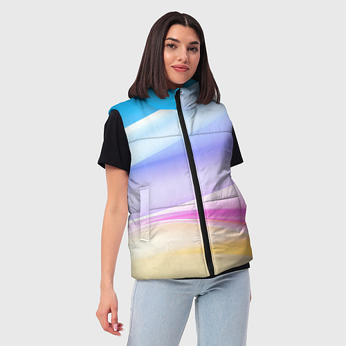 Женский жилет Нежная абстракция / 3D-Красный – фото 3